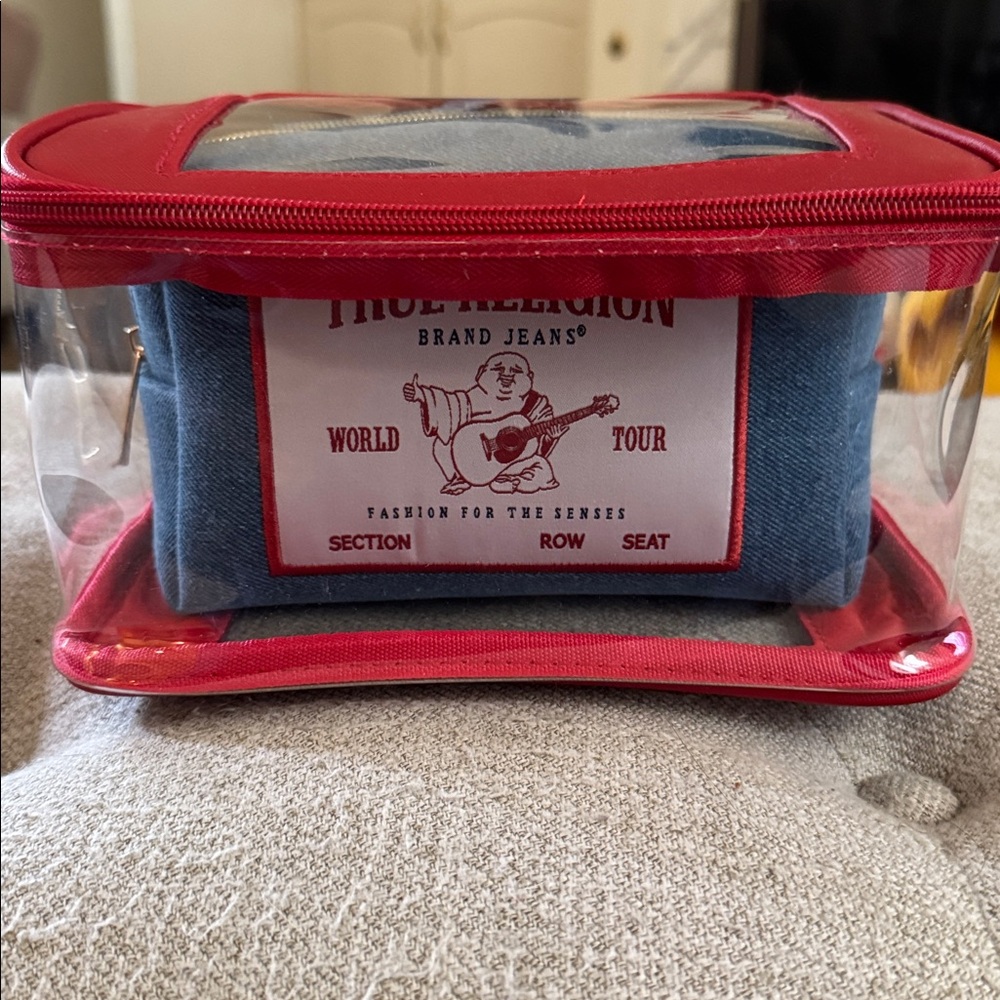 NWT, True religion denim / clear cosmetic set .